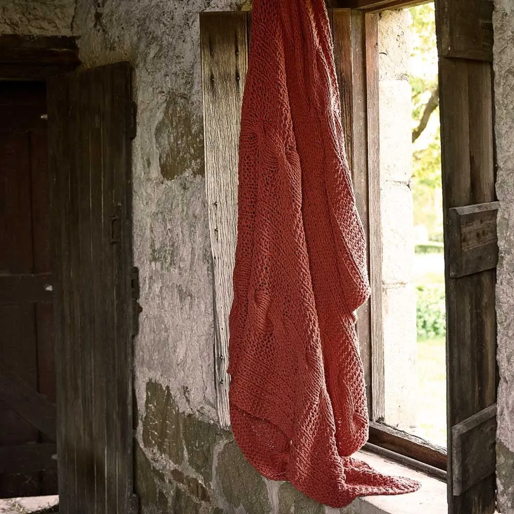Heirloom Handwoven Throw - Rust