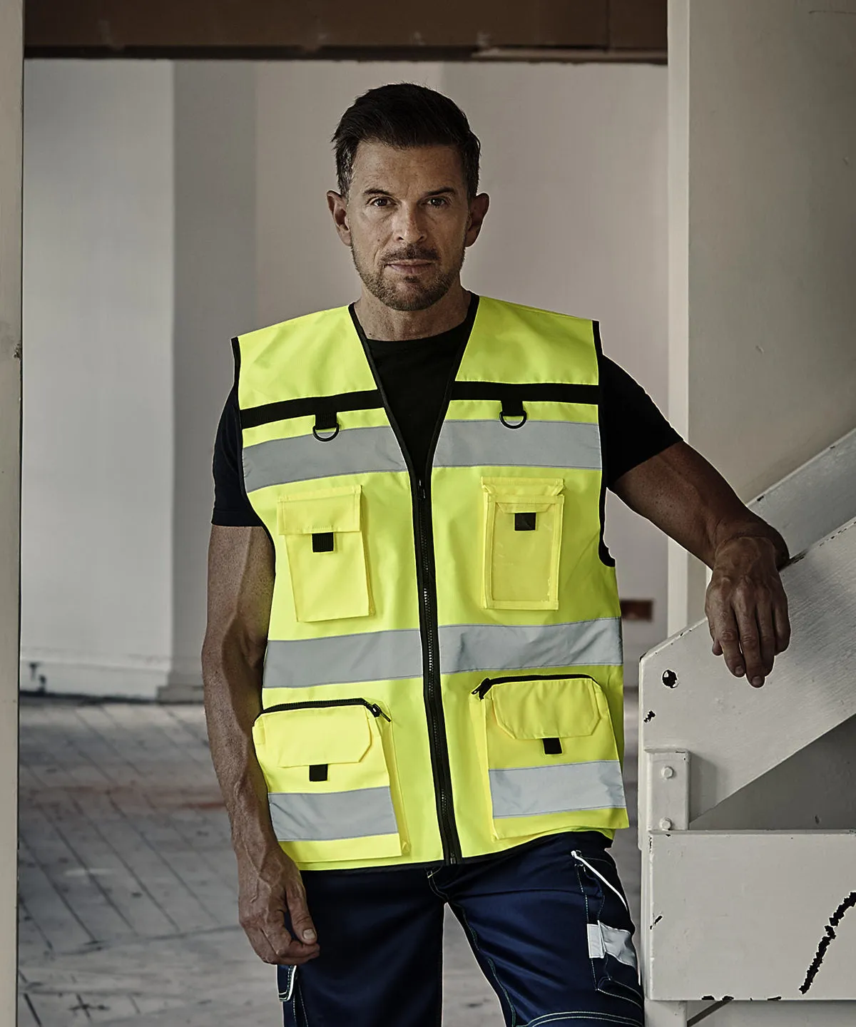 Hi-vis ripstop tool vest (HVW108) | Hi-vis Yellow