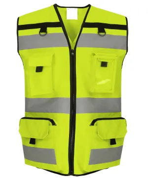 Hi-vis ripstop tool vest (HVW108) | Hi-vis Yellow