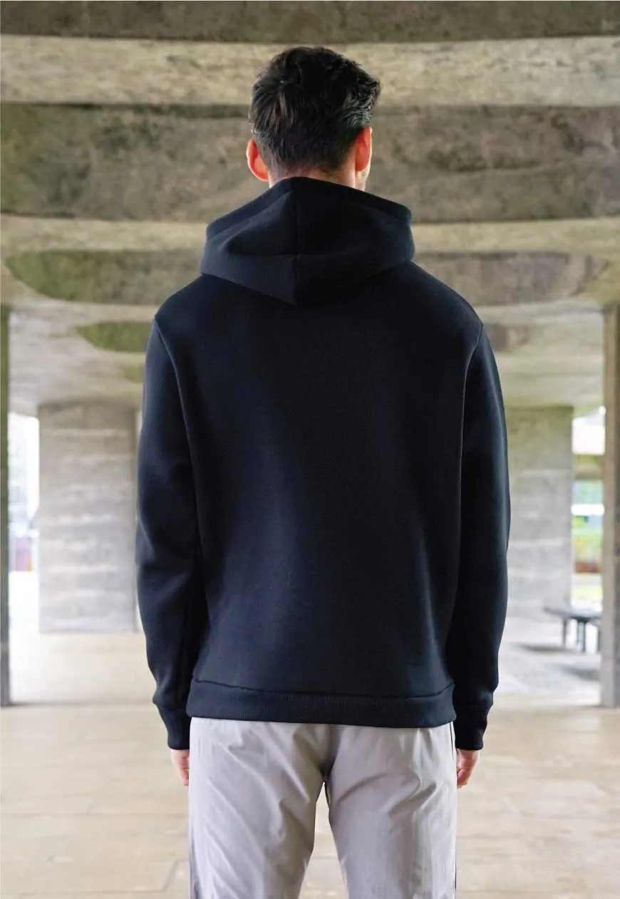 HOODIE EMBOSSED - BLACK