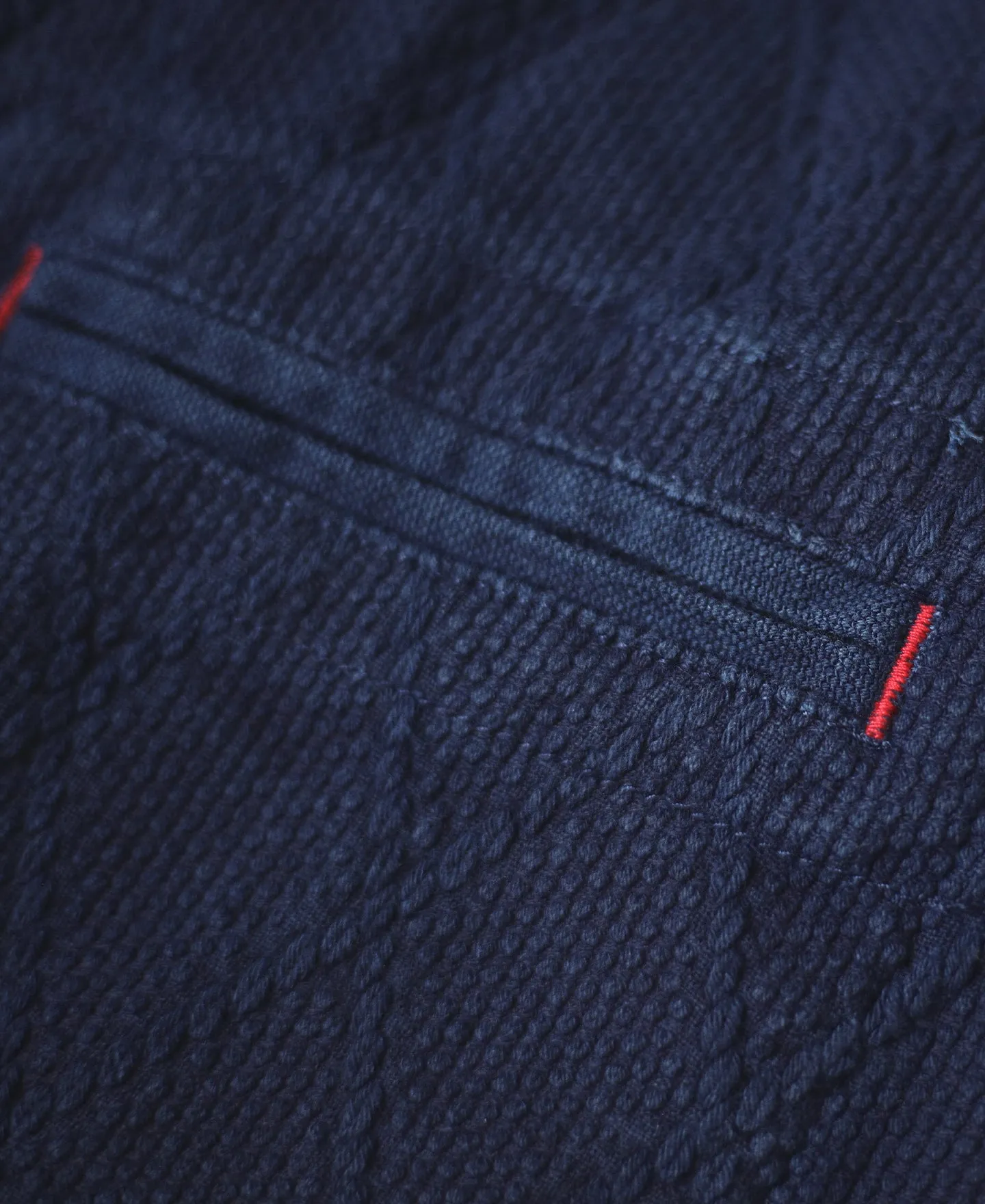 Indigo-Dyed Sashiko Work Vest