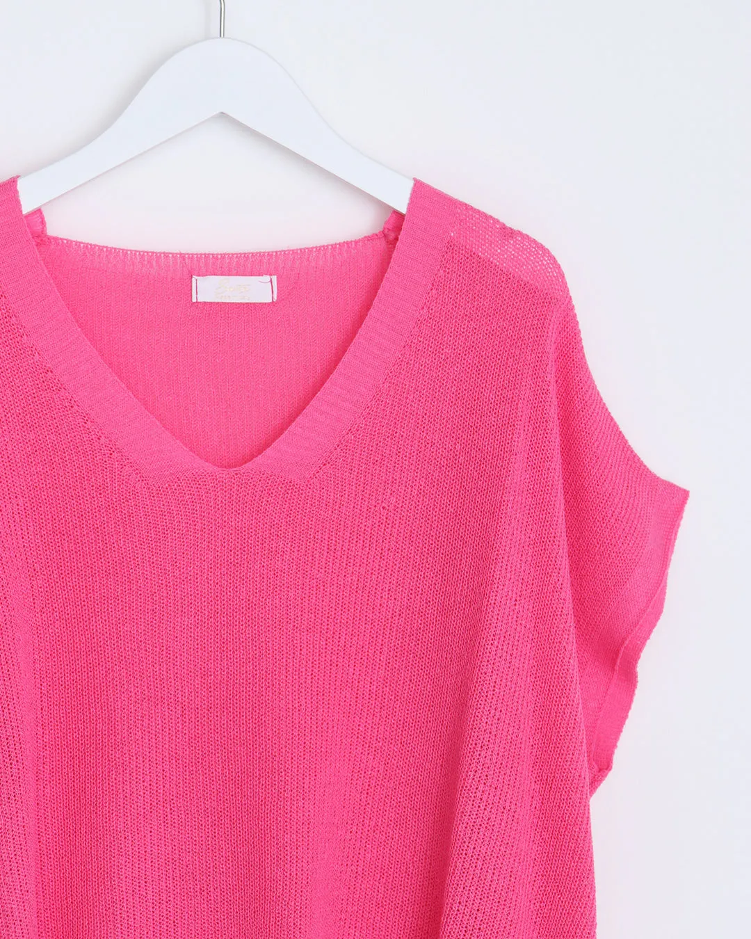 Ingrid V-Neck Tank Top - Fuchsia