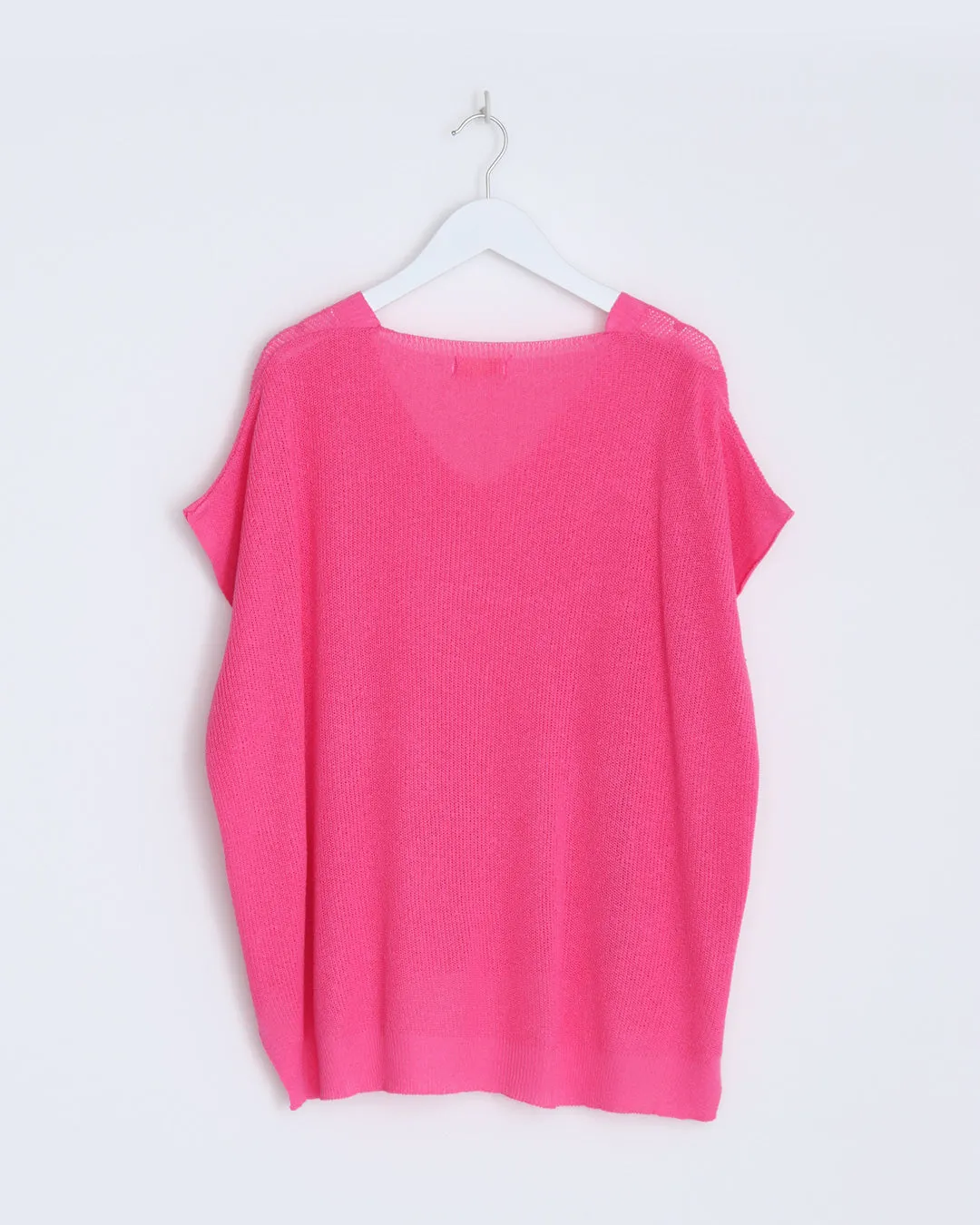 Ingrid V-Neck Tank Top - Fuchsia
