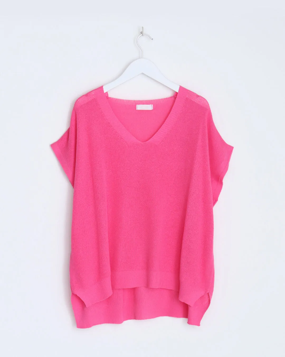Ingrid V-Neck Tank Top - Fuchsia