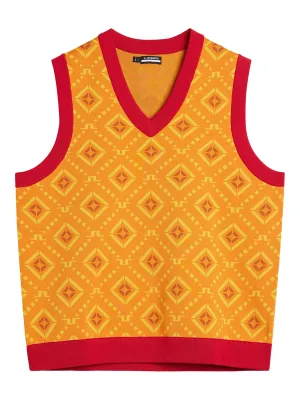 Jack Knitted Vest / Orange Diamond logo