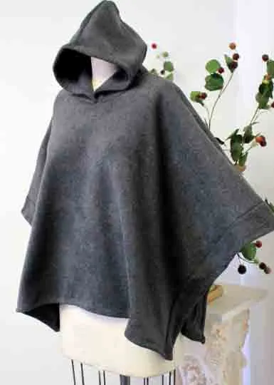 Junior Hooded Poncho, Teen Poncho, Junior cape, Hooded Poncho, Fleece Poncho for Teens