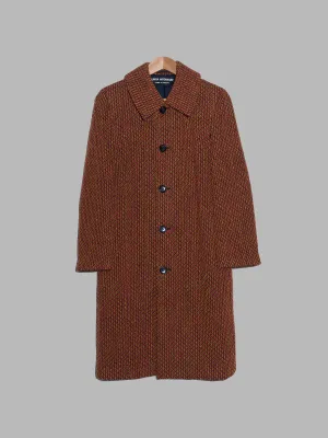 Junya Watanabe Comme des Garcons AW1997 orange wool coat with underarm gusset