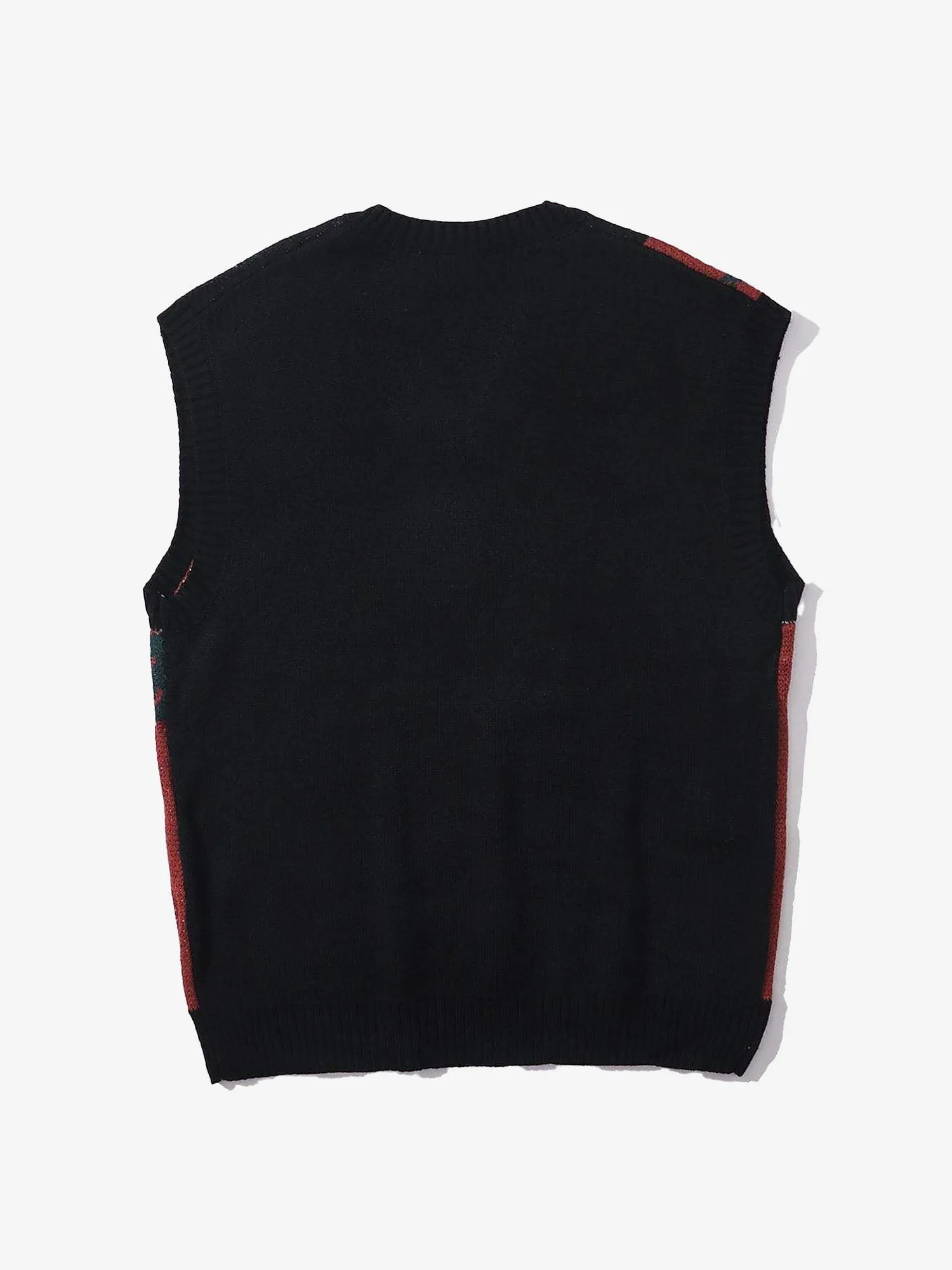 JUSTNOTAG Lily Pattern Knitted Sweater Vest