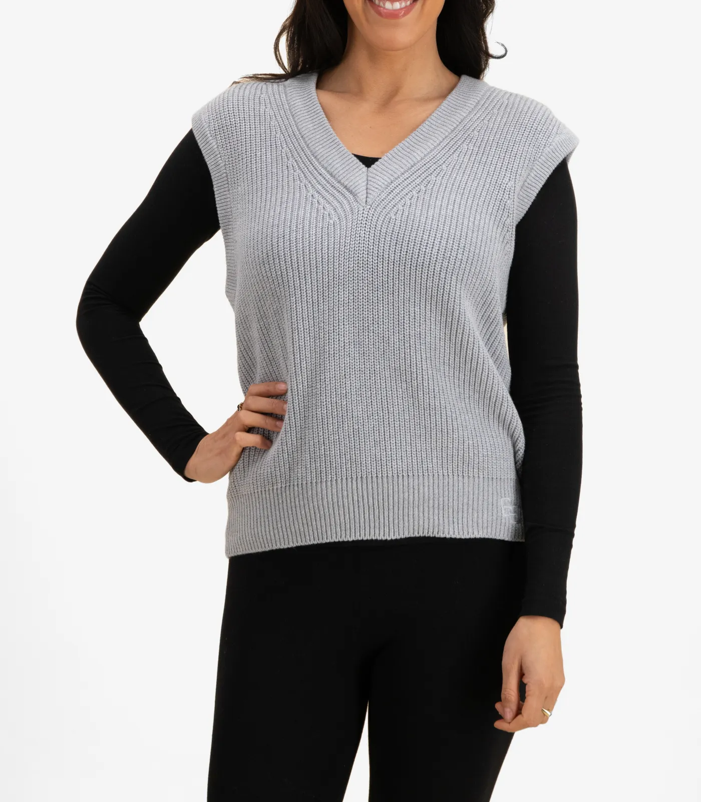 Knitted V Neck Vest