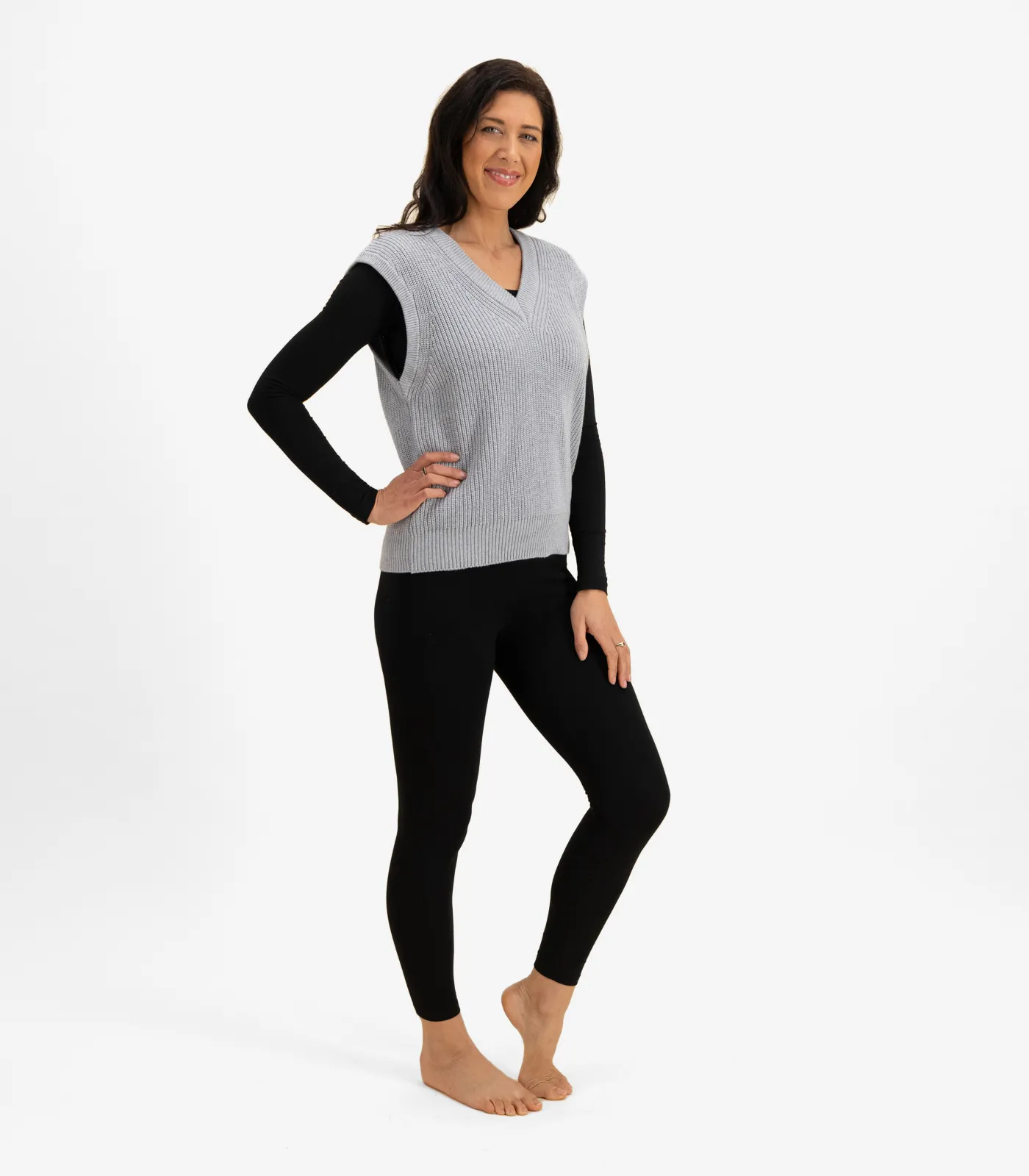 Knitted V Neck Vest