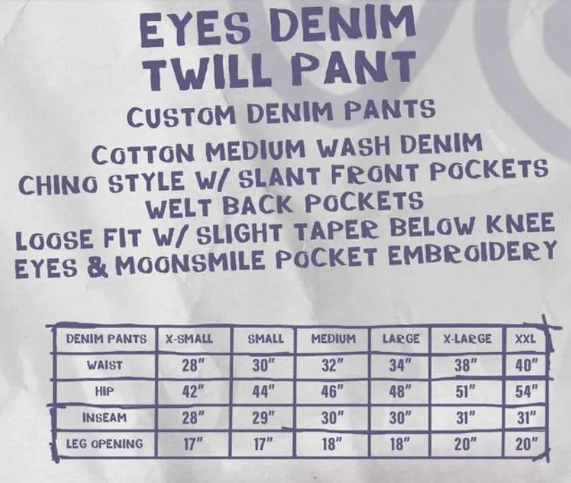 Krooked Eyes Denim Twill Pants - Black