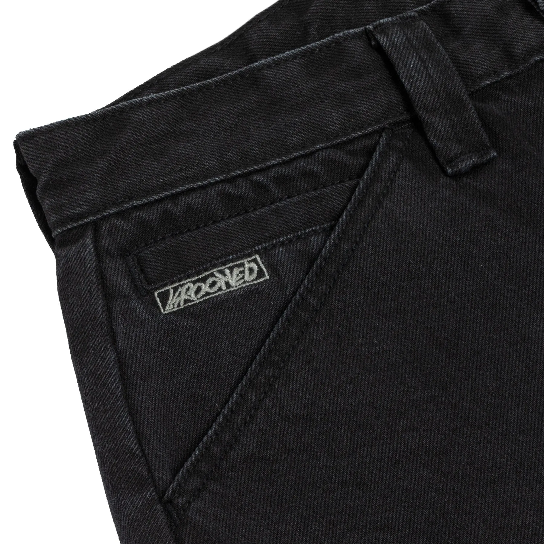 Krooked Eyes Denim Twill Pants - Black