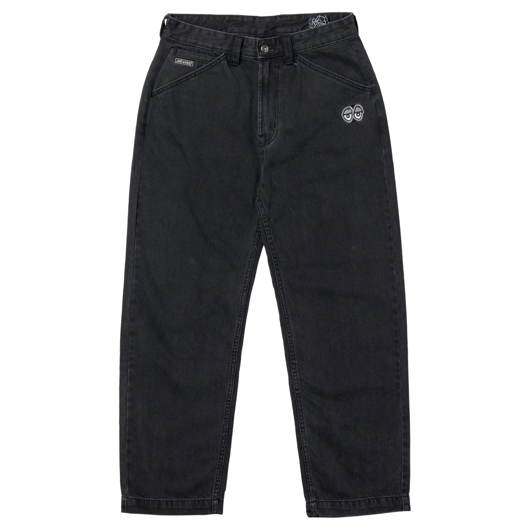 Krooked Eyes Denim Twill Pants - Black