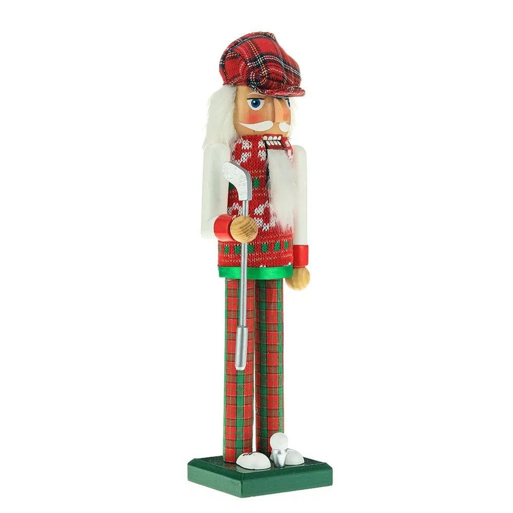 Kurt Adler 15-Inch Red and Green Golfer Nutcracker