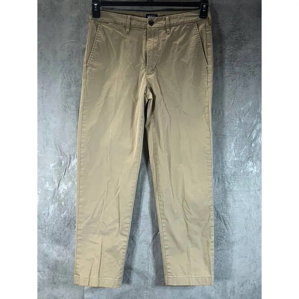 LANDS' END Men's Tan Traditional-Fit Straight-Leg Chino Pants SZ 31