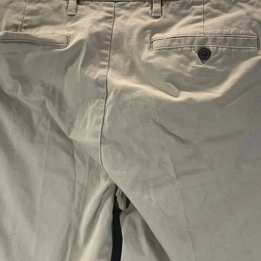 LANDS' END Men's Tan Traditional-Fit Straight-Leg Chino Pants SZ 31