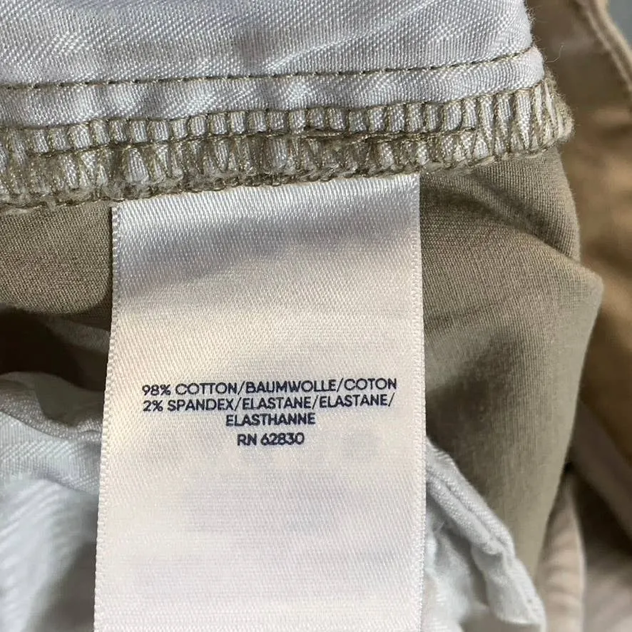 LANDS' END Men's Tan Traditional-Fit Straight-Leg Chino Pants SZ 31