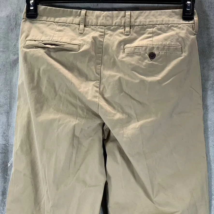 LANDS' END Men's Tan Traditional-Fit Straight-Leg Chino Pants SZ 31