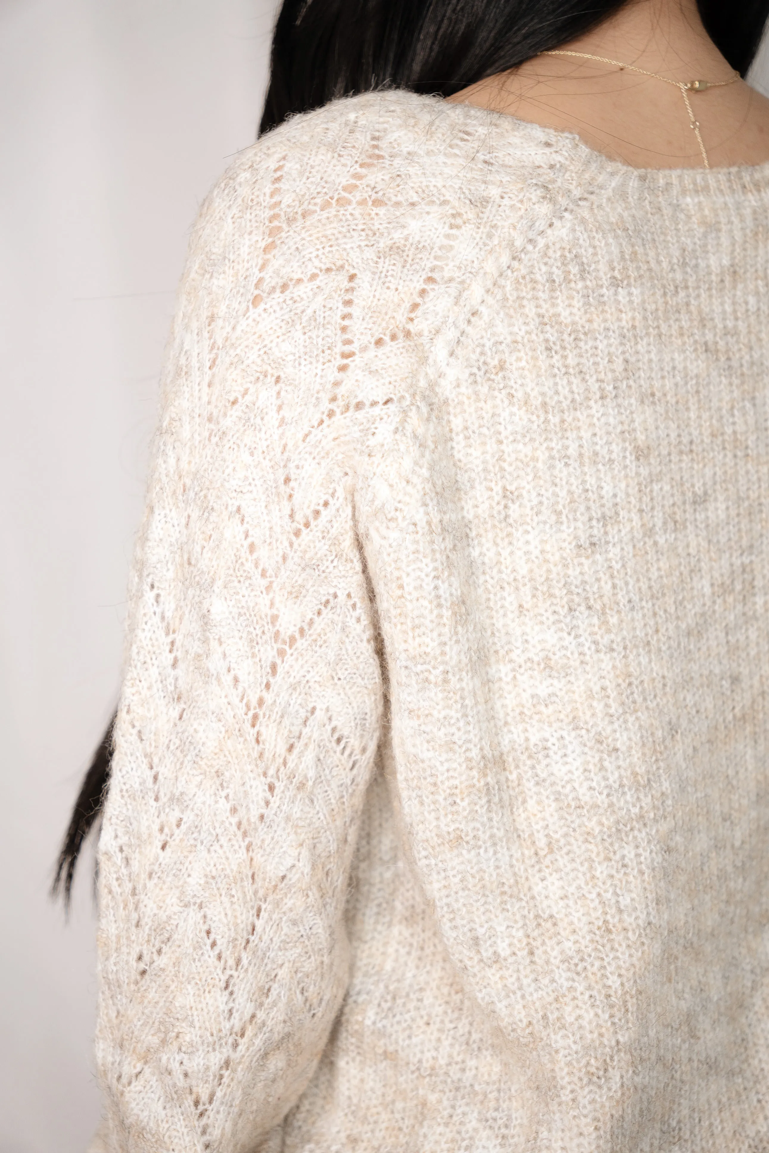 Larkin Knit Sweater - Heather Oatmeal