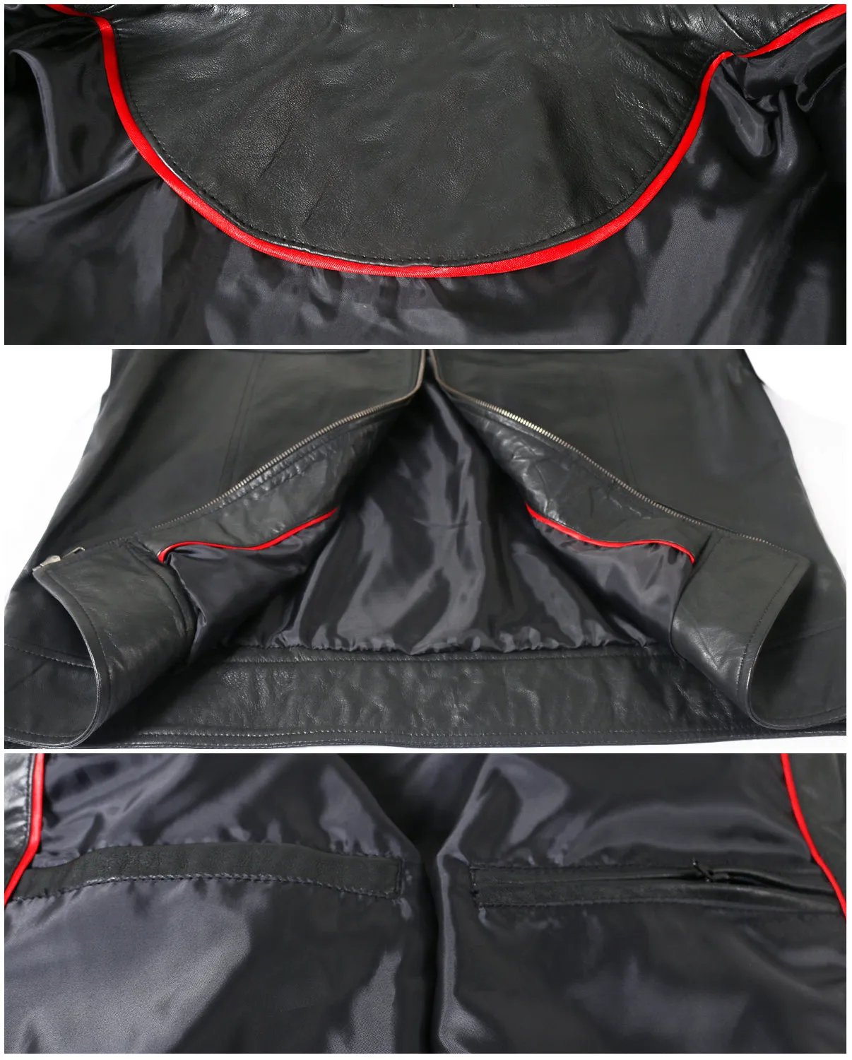 Leather Jackets Hub Mens Genuine Lambskin Leather Jacket (Black, Double Rider Jacket) - 1501653