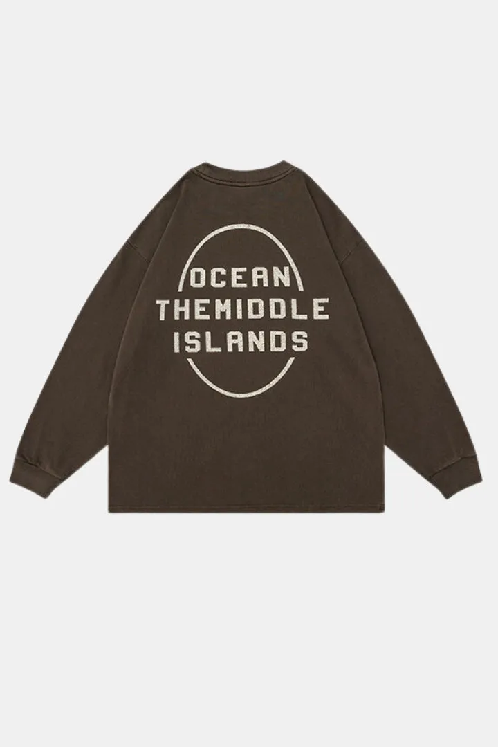 Letter Print Pullover