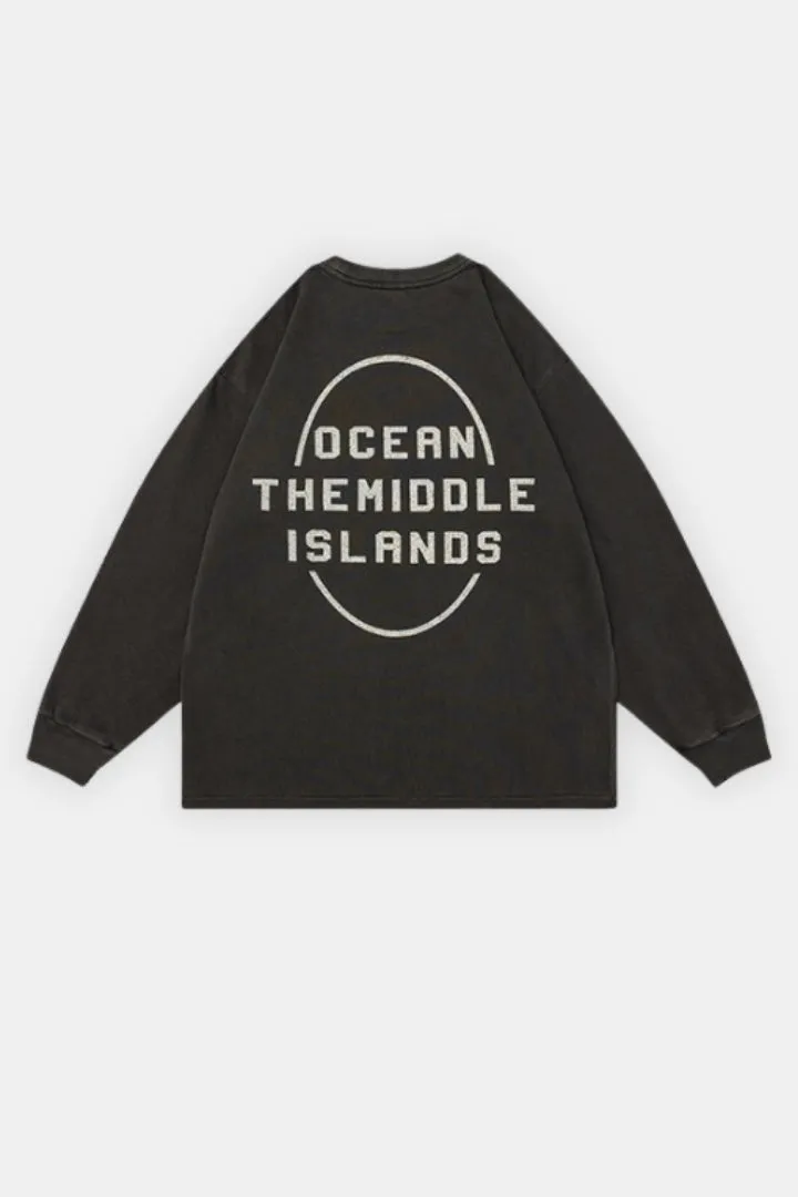 Letter Print Pullover