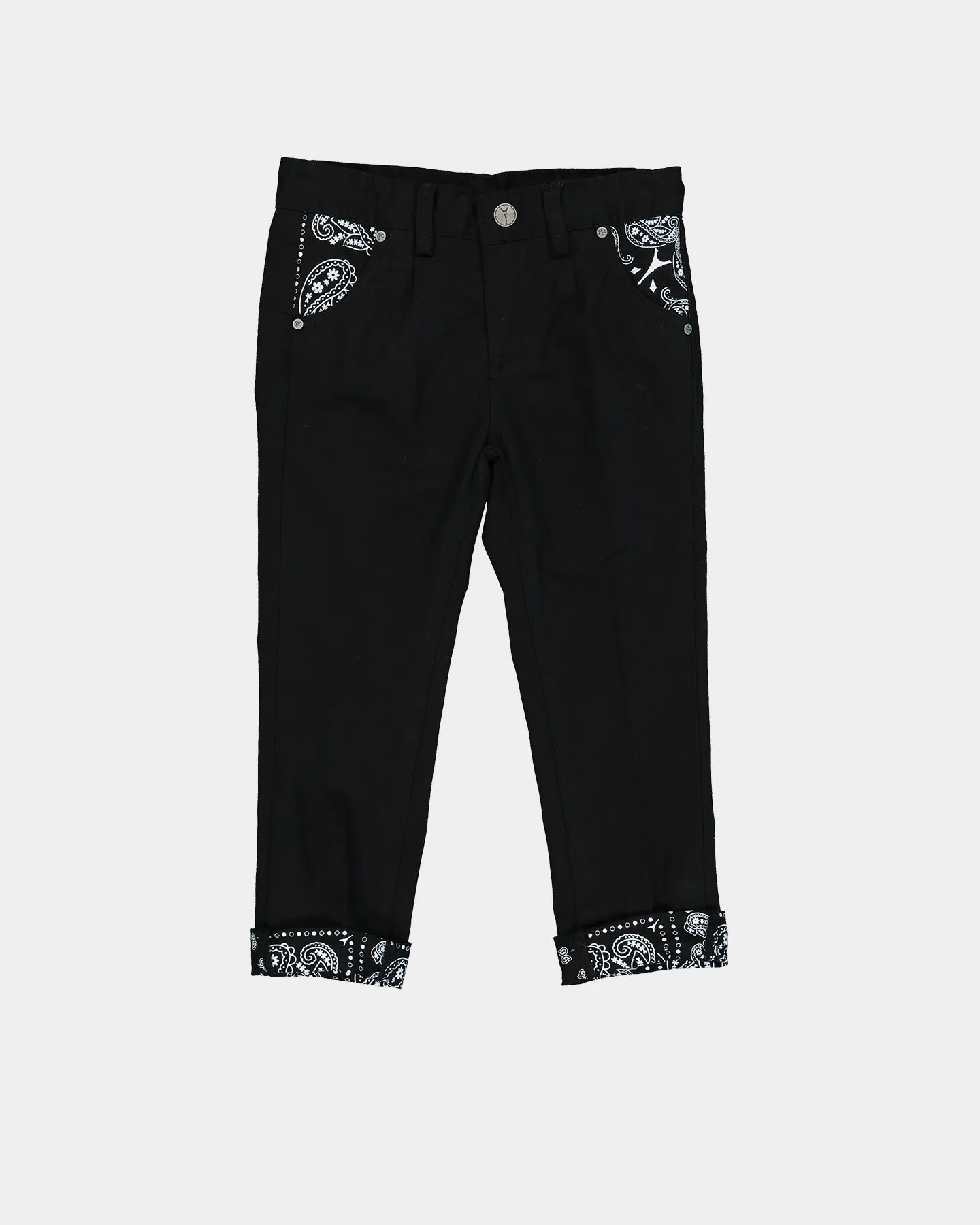 Lil Homme Kids' Bandana Ultra Chino Pants Black
