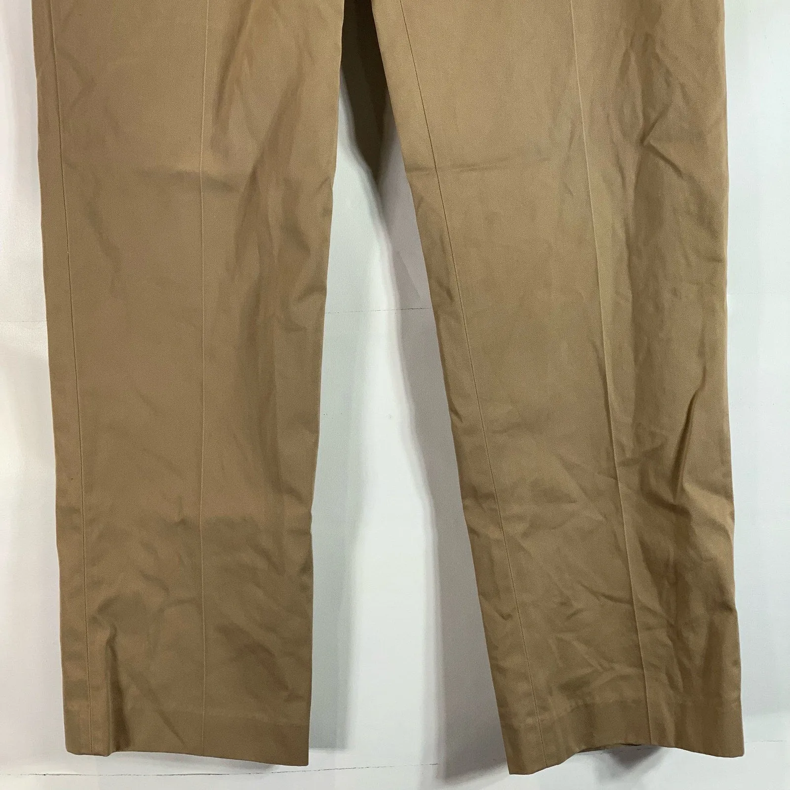 L.L.BEAN Men's Tan Cotton Classic-Fit Straight-Leg Chino Pant SZ 33