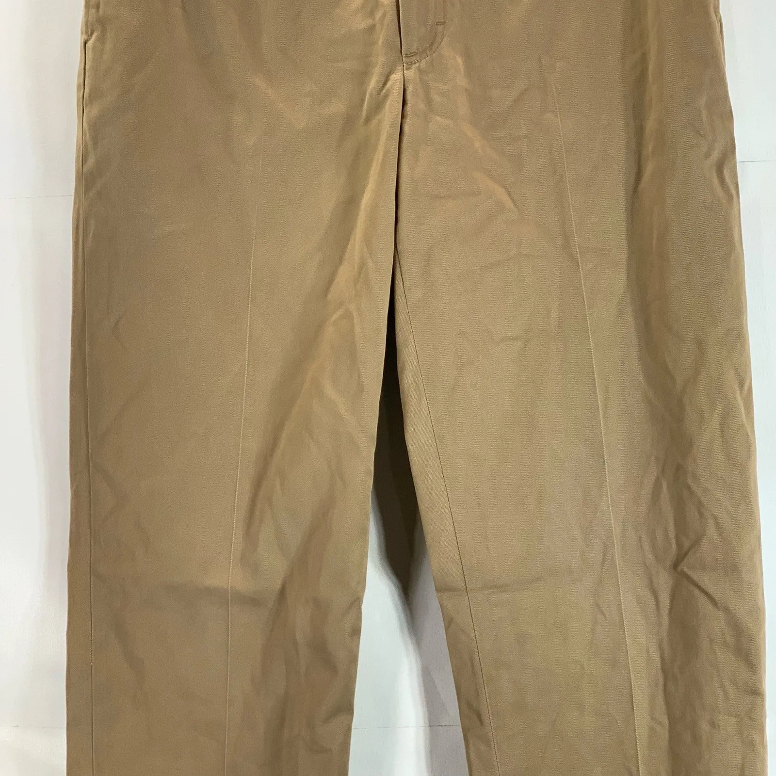 L.L.BEAN Men's Tan Cotton Classic-Fit Straight-Leg Chino Pant SZ 33