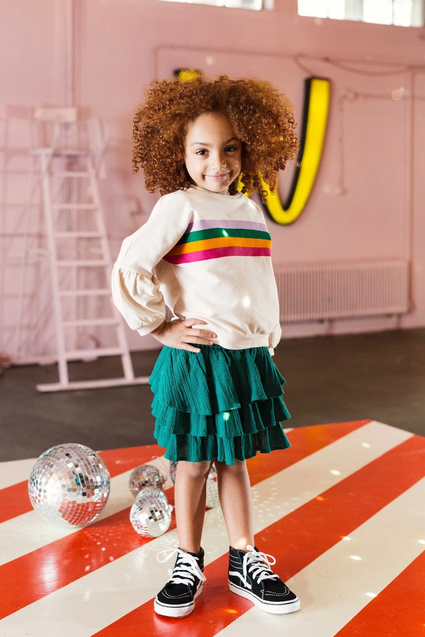 LOOXS Little Little woven 3 layered skirt