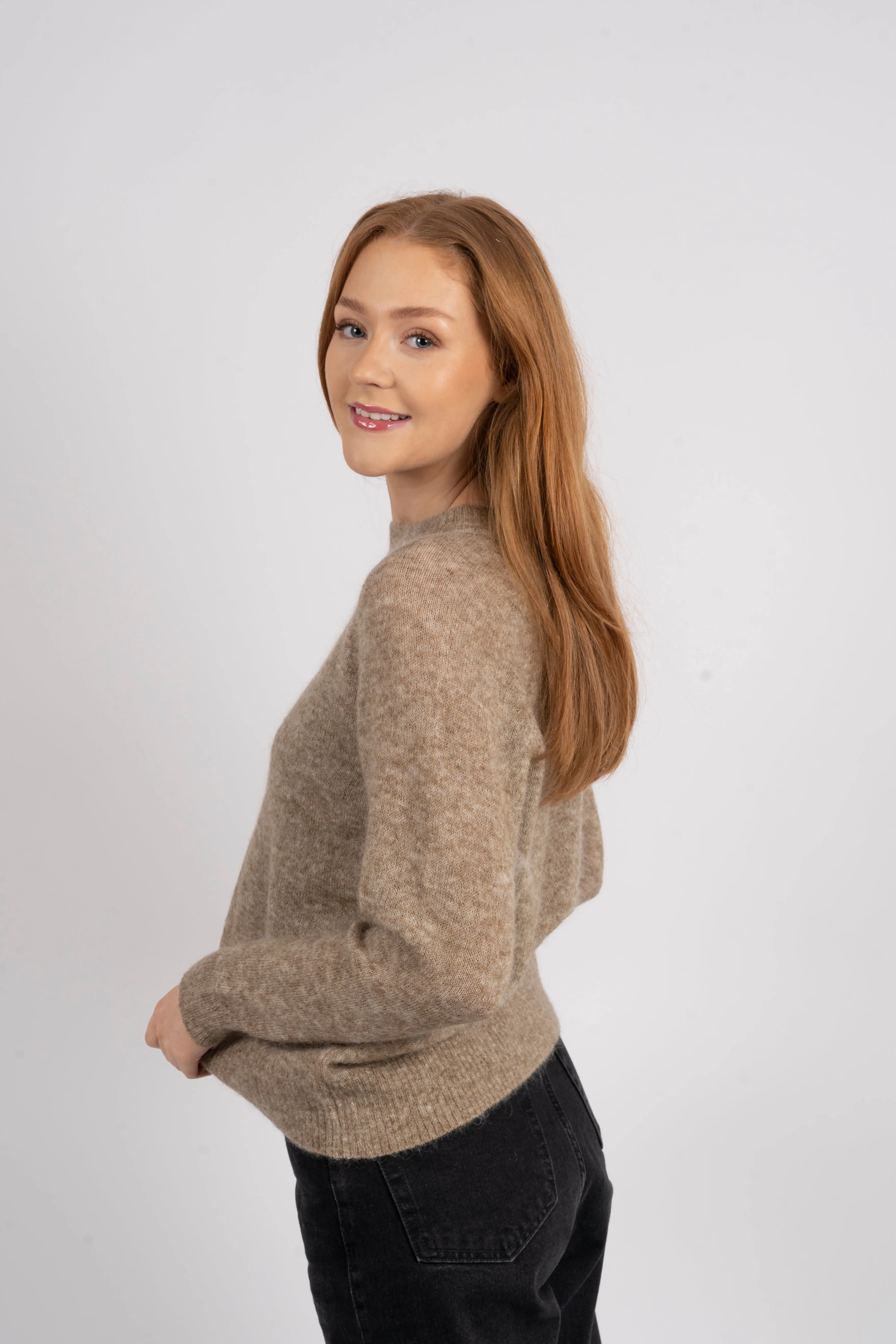 Maimee Mohair O Pullover - Coriander Mel