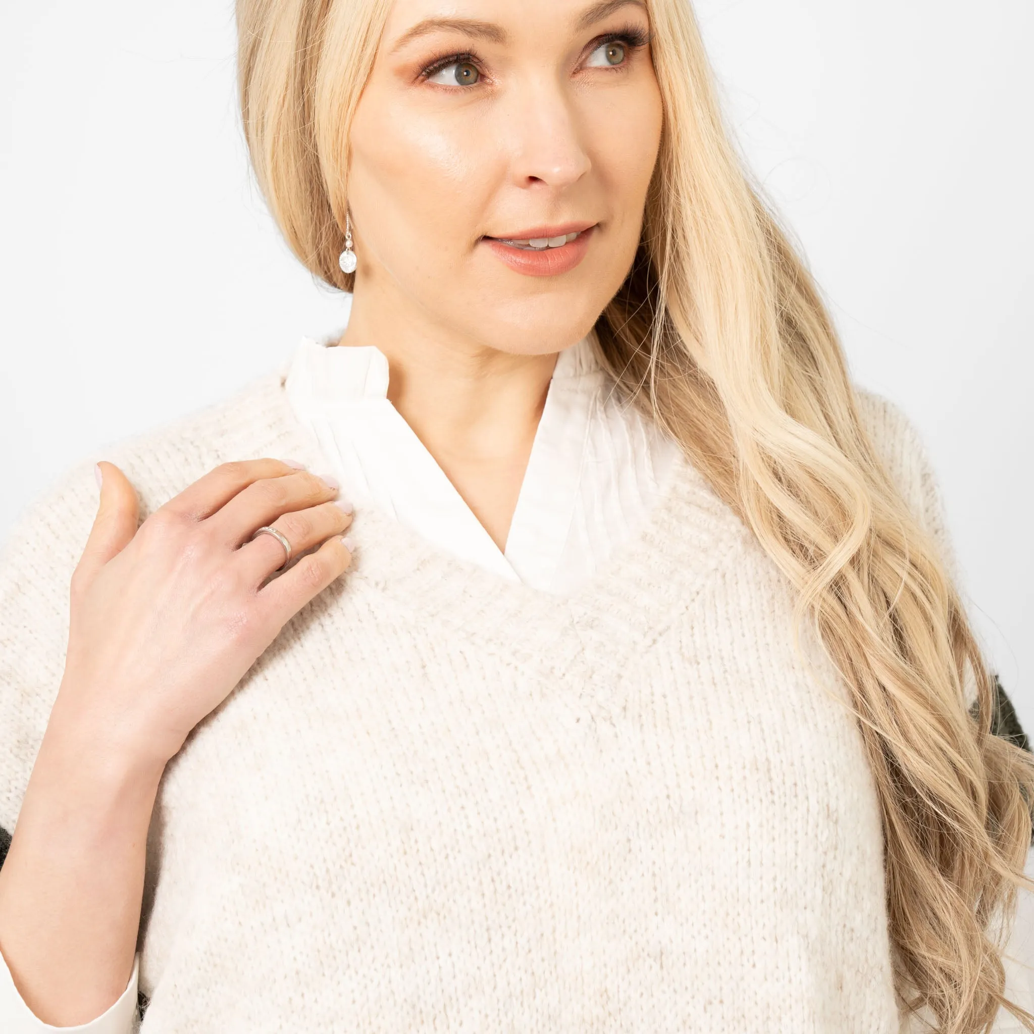 Malia Wool Blend Tank Top - Cream/Khaki