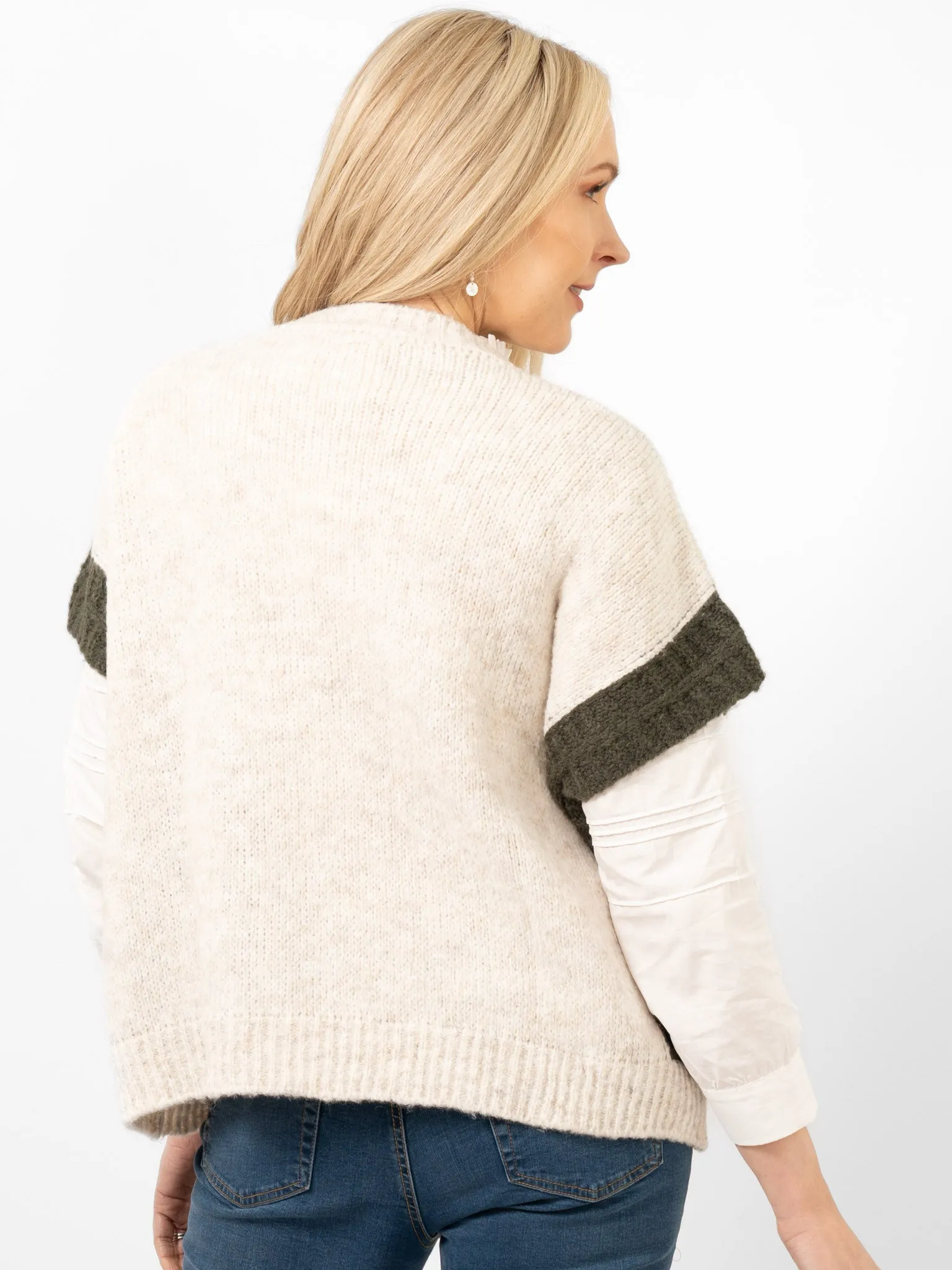 Malia Wool Blend Tank Top - Cream/Khaki