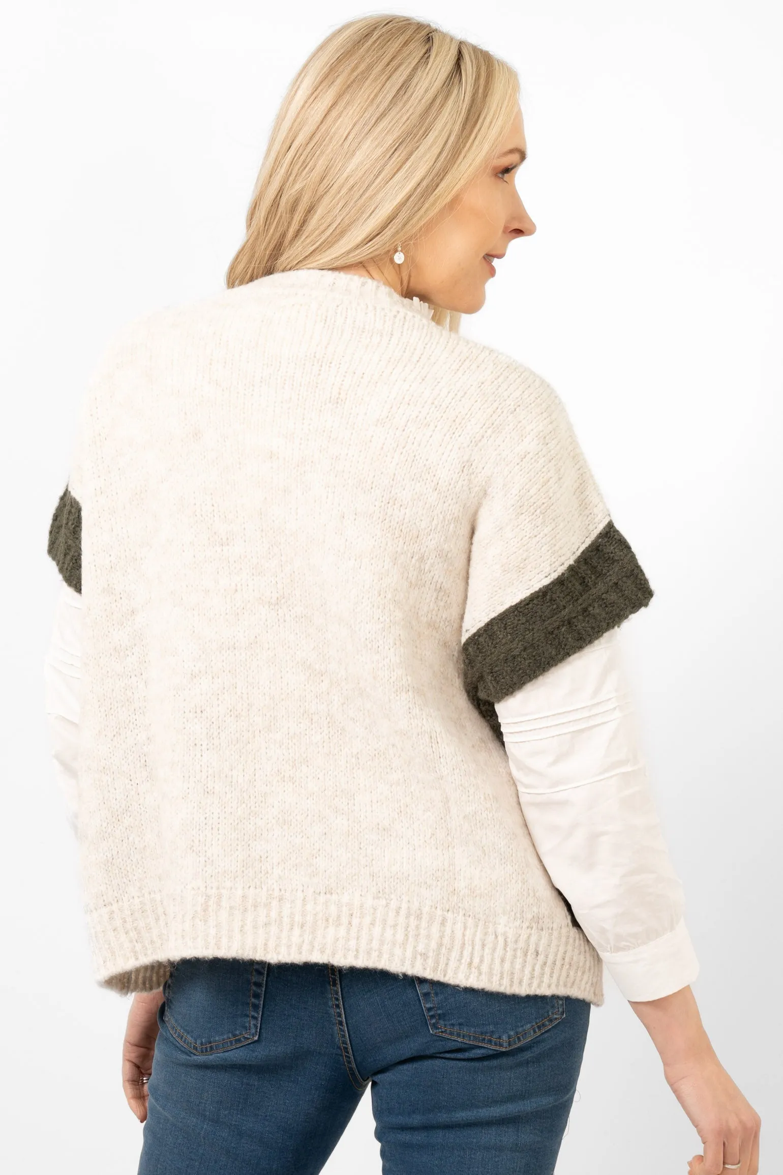 Malia Wool Blend Tank Top - Cream/Khaki