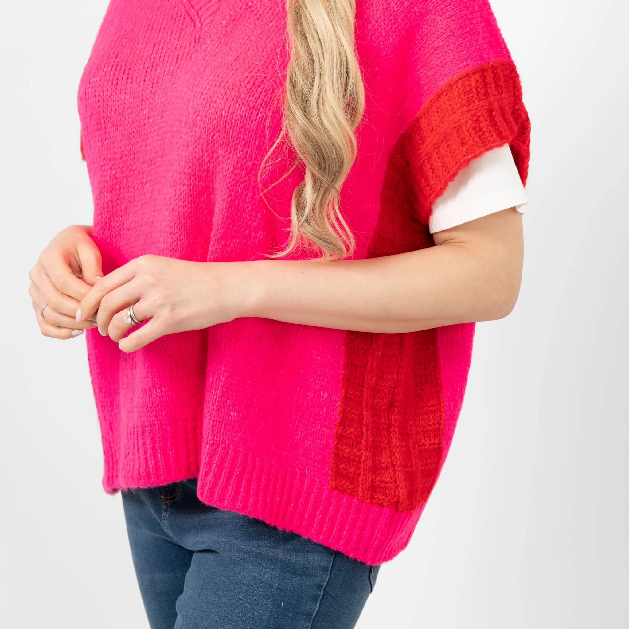 Malia Wool Blend Tank Top - Fuchsia/Red