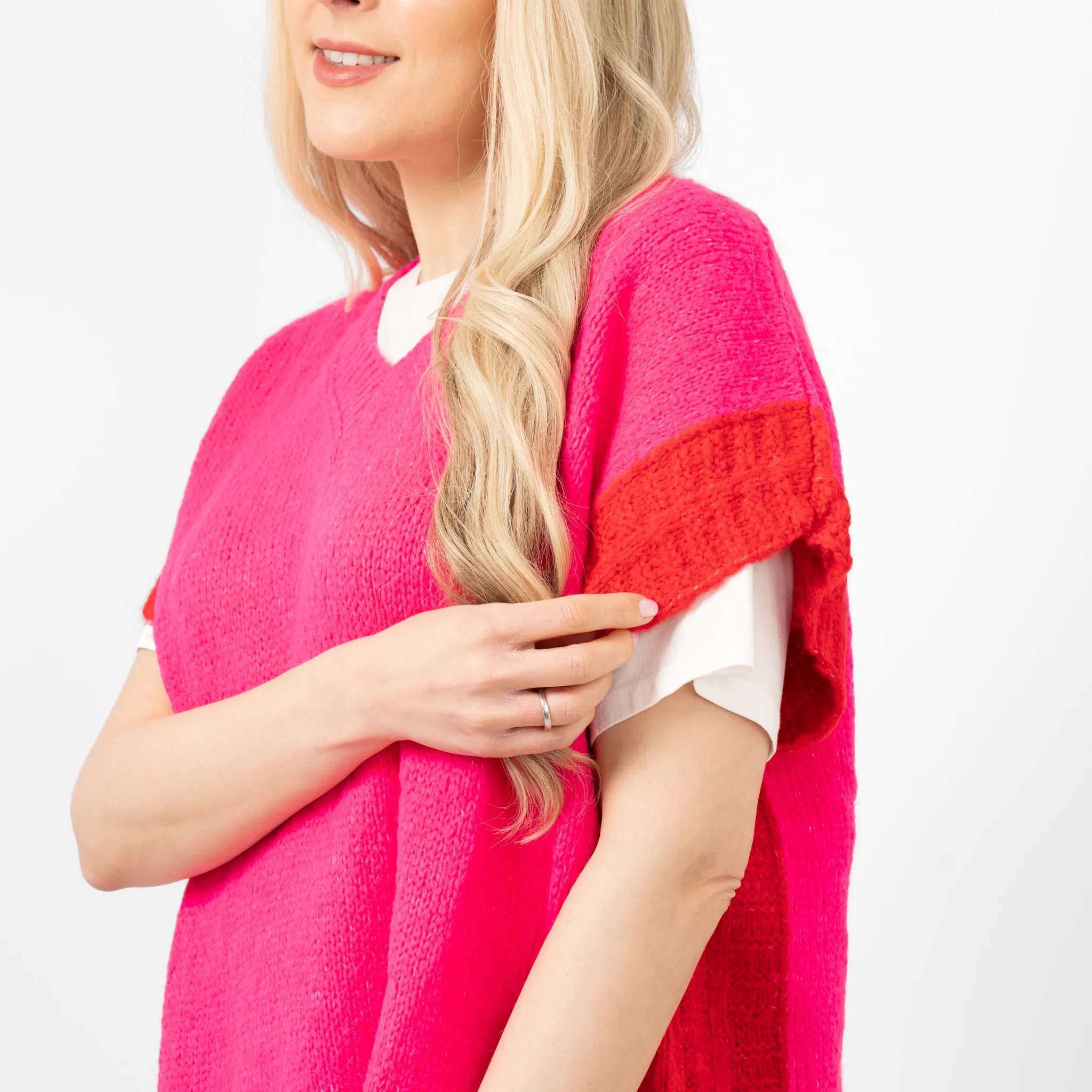 Malia Wool Blend Tank Top - Fuchsia/Red