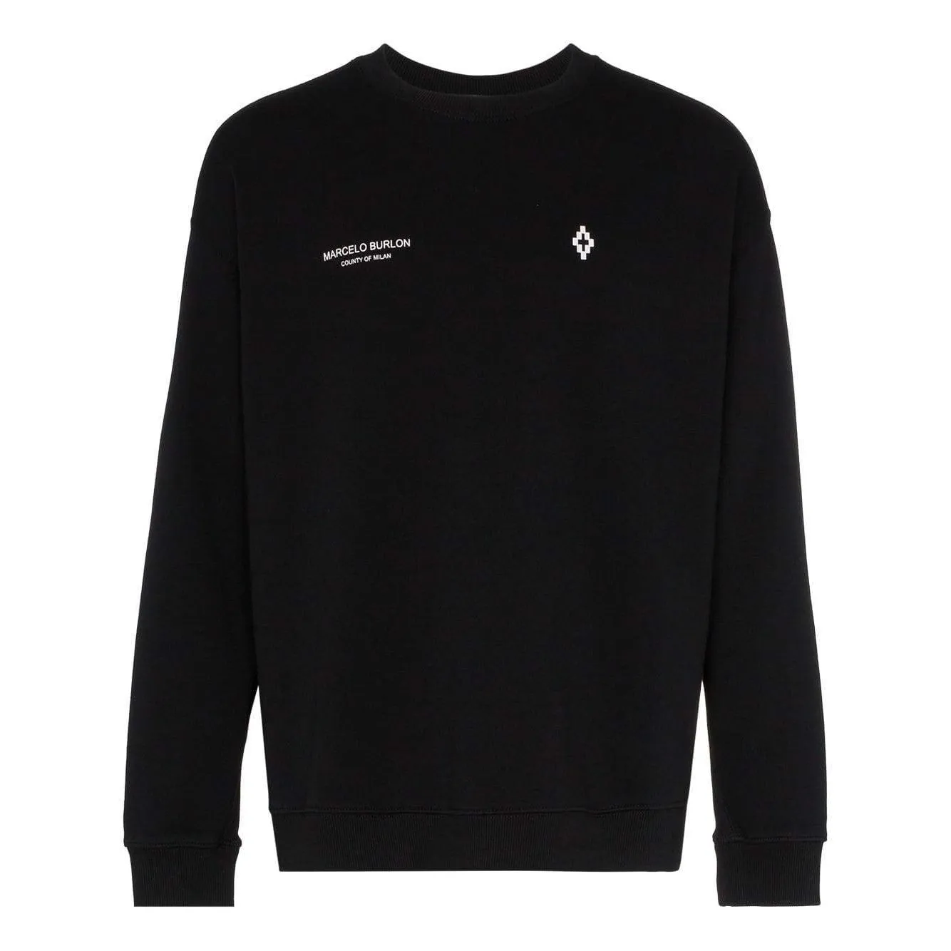 MARCELO BURLON Embroidered Punch Crewneck, Black