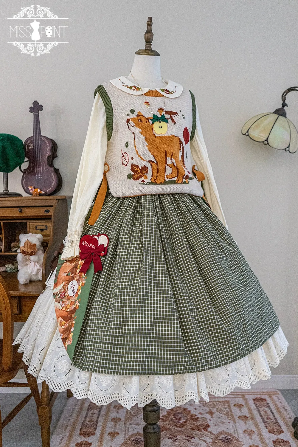 Miss Point~Fat Fox in the Forest~Kawaii Lolita Vest Customized Lolita Sweater