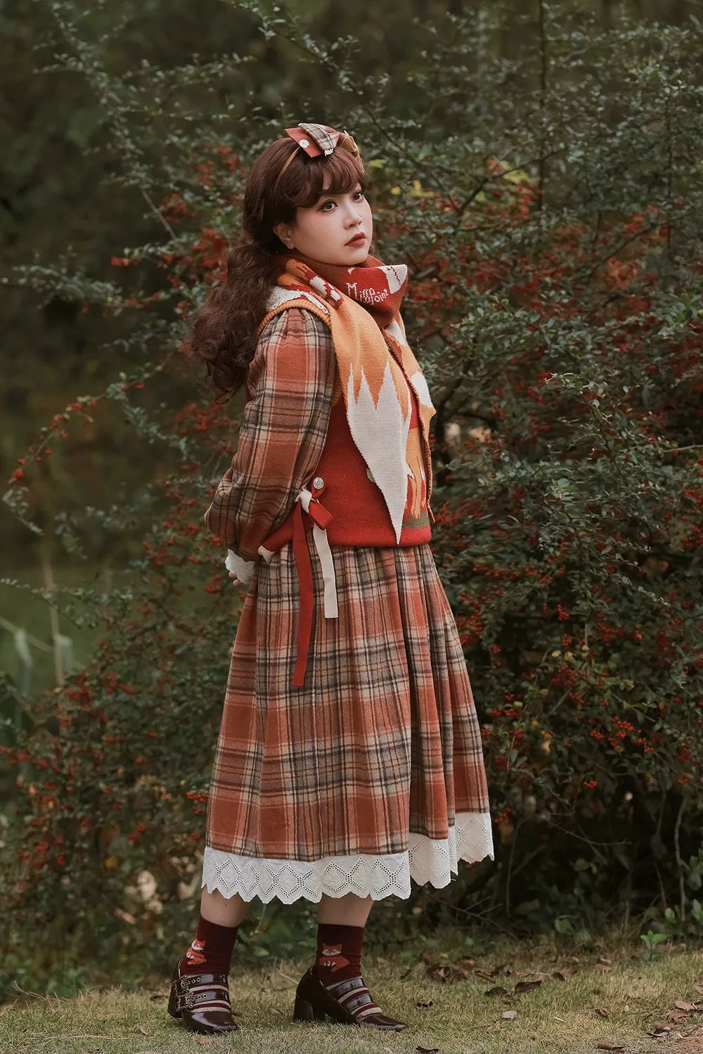 Miss Point~Fat Fox in the Forest~Kawaii Lolita Vest Customized Lolita Sweater