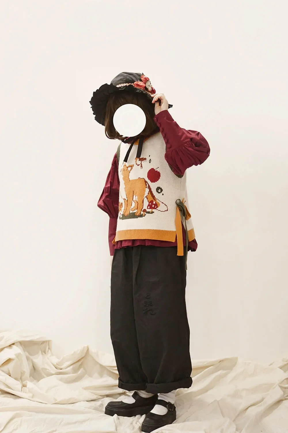 Miss Point~Fat Fox in the Forest~Kawaii Lolita Vest Customized Lolita Sweater
