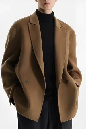 MV Peak Lapel Double-Faced Wool Suit Jacket