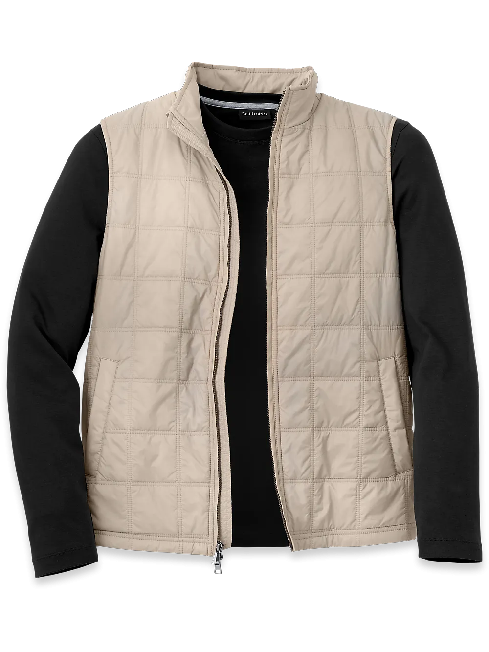 Nylon Quilted Vest - Stone