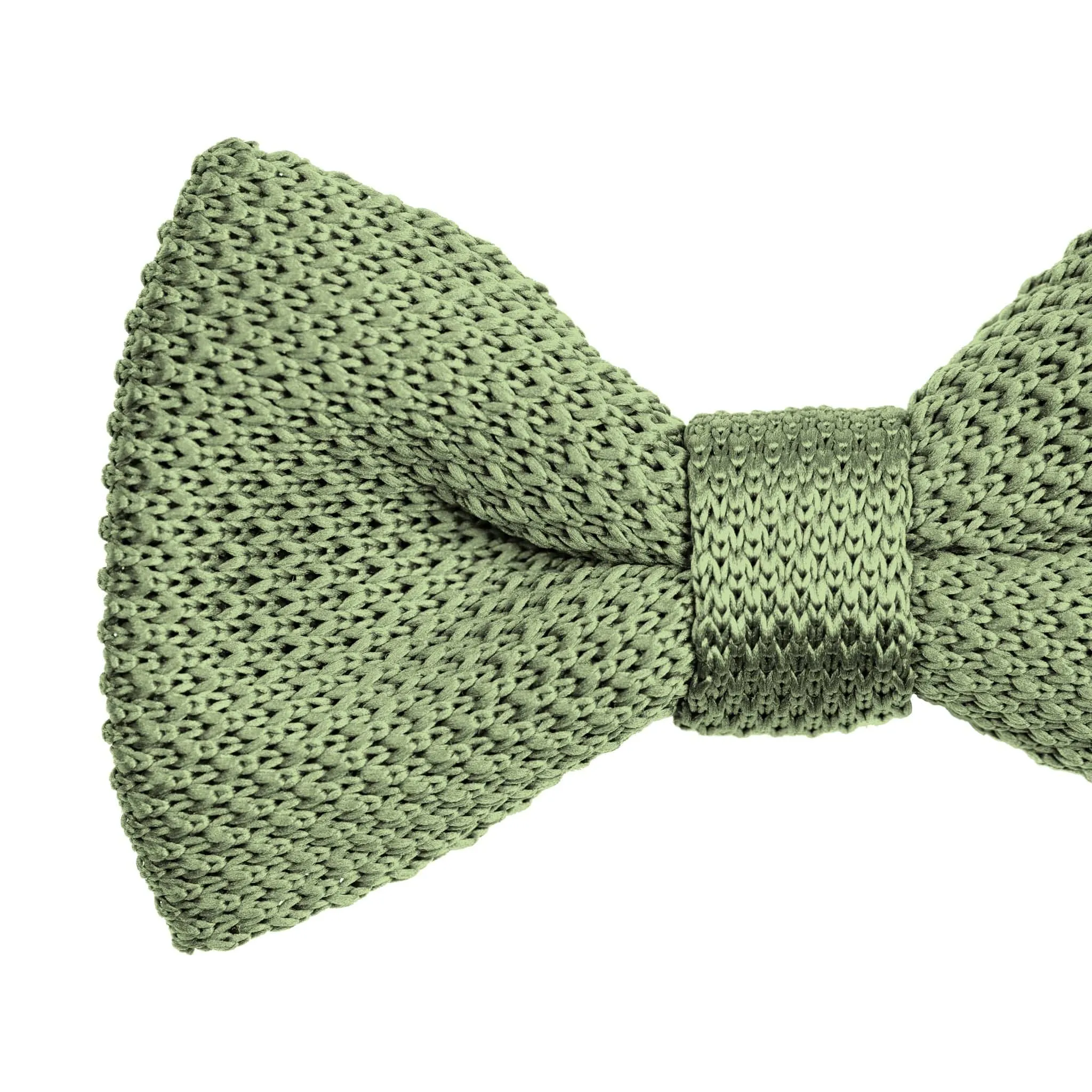 Olive Green Children's Knitted Bow Tie