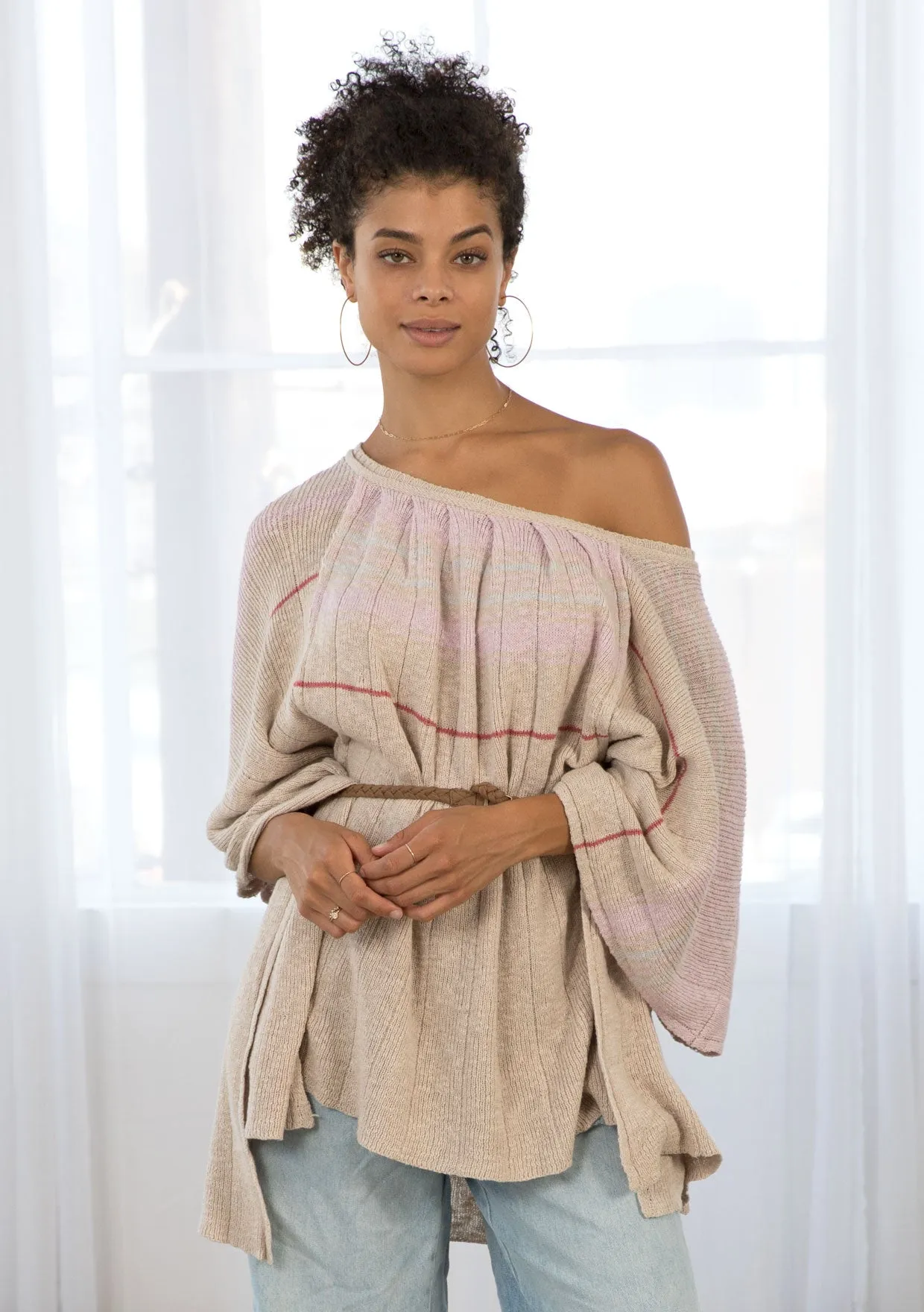 One Size Cozy Oversized Pullover Poncho Sweater