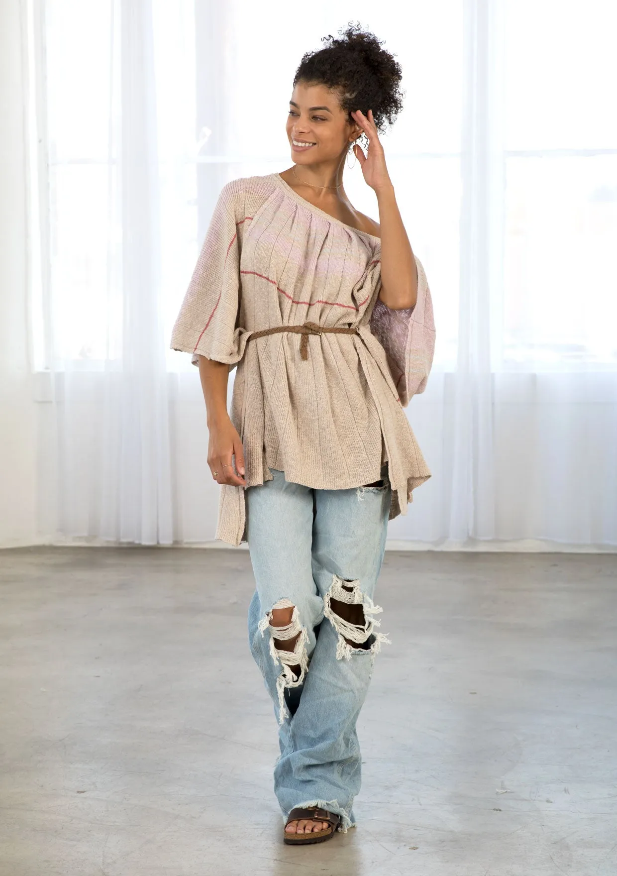 One Size Cozy Oversized Pullover Poncho Sweater