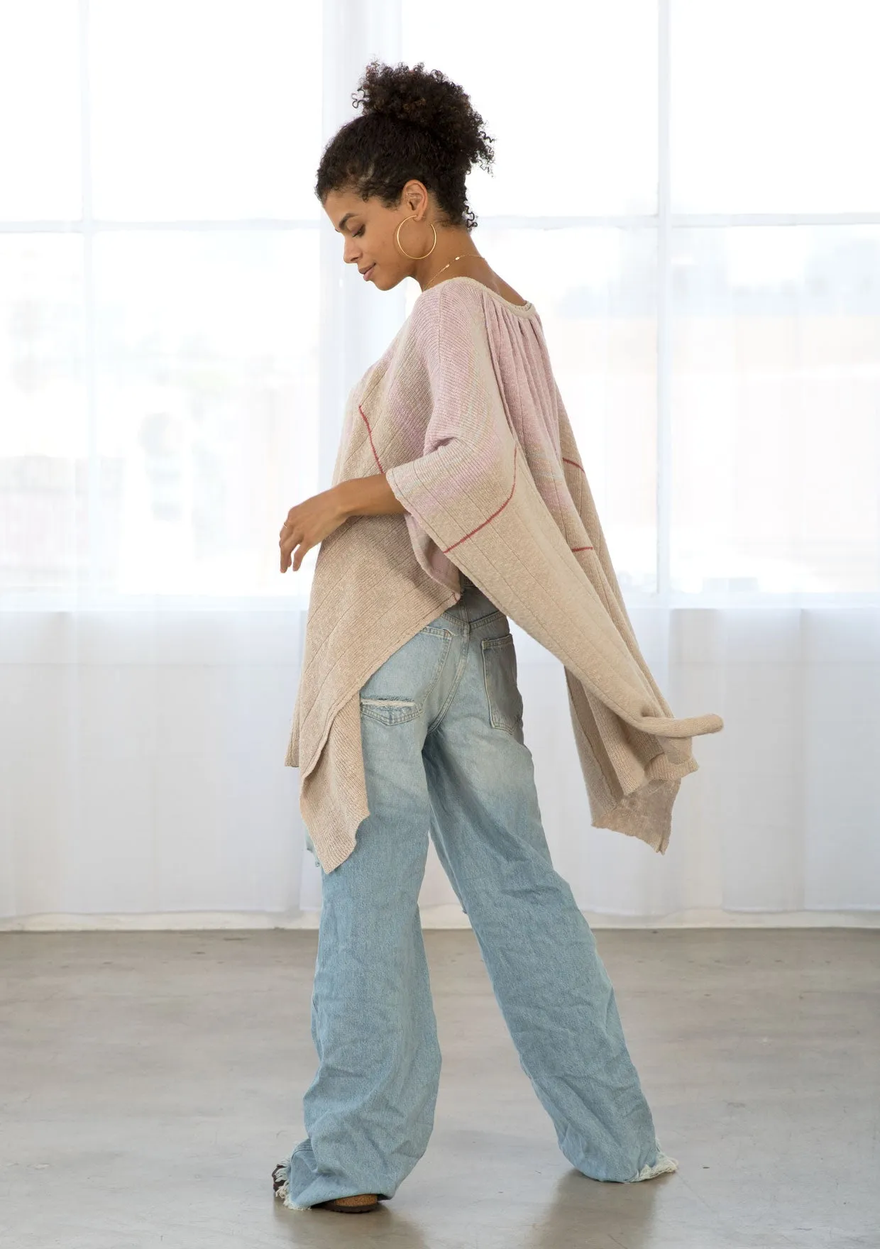 One Size Cozy Oversized Pullover Poncho Sweater