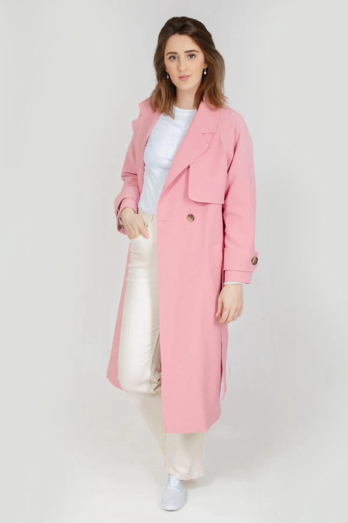 Pink Trench Coat