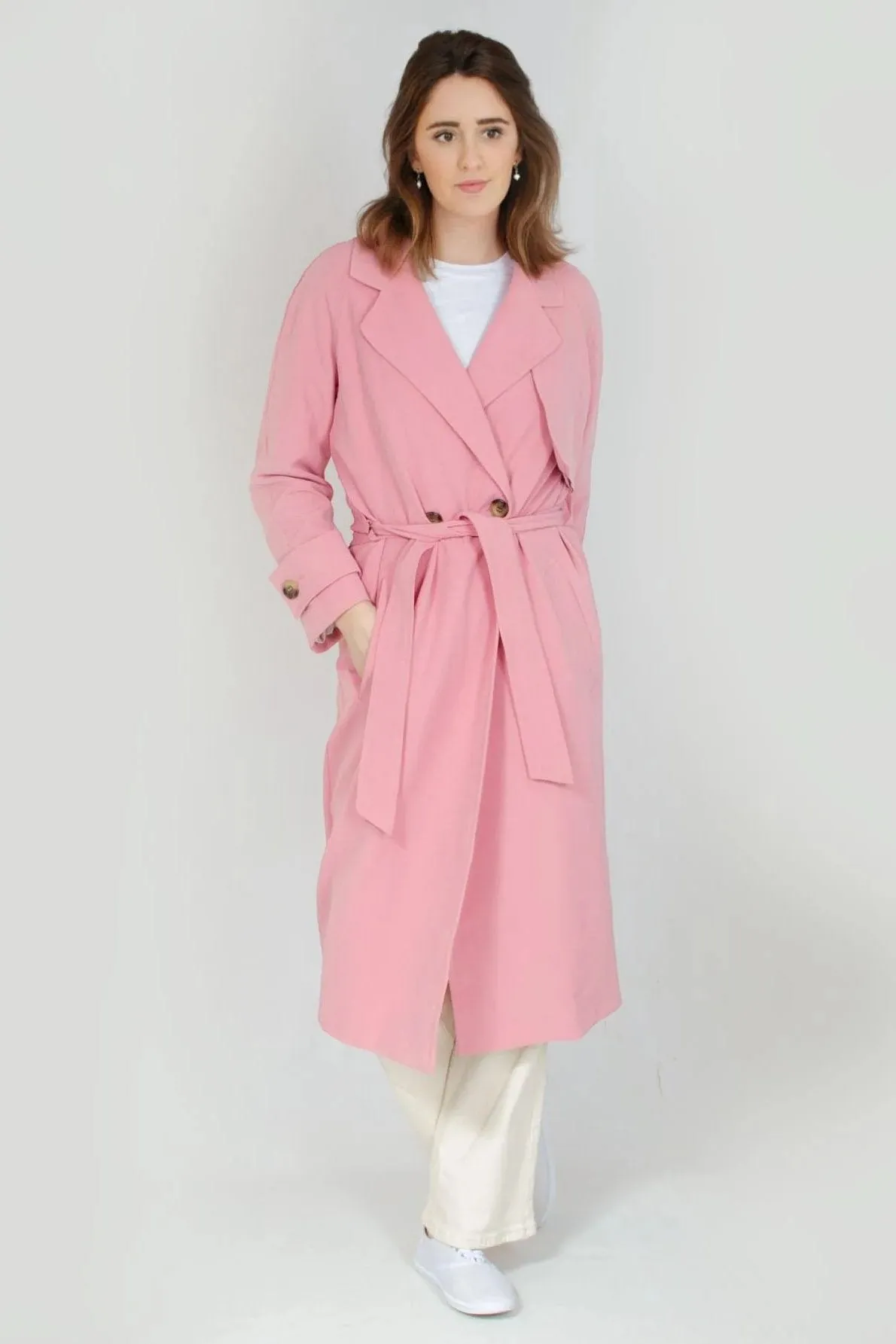 Pink Trench Coat