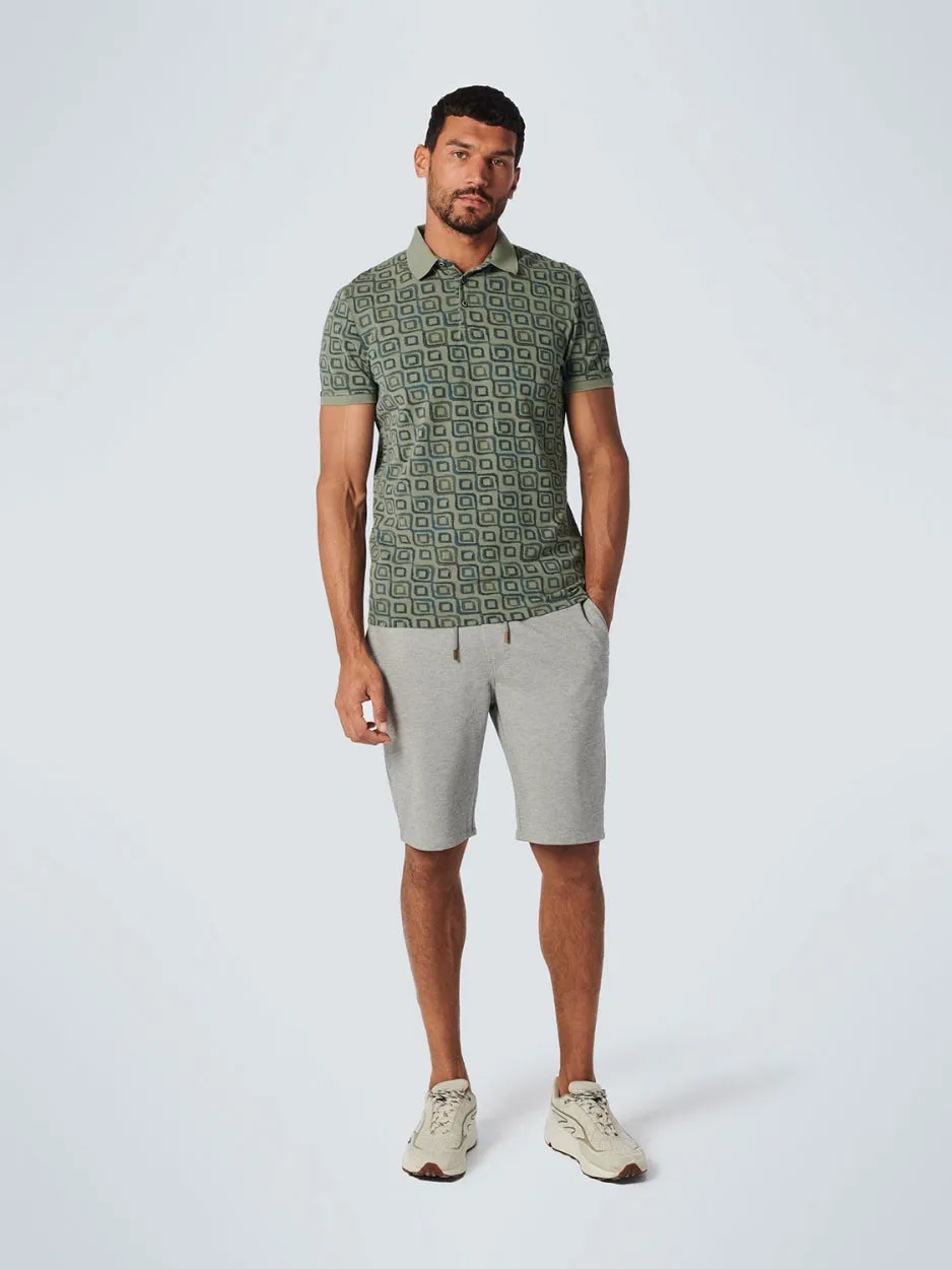 Polo Pique Allover Printed Garment Dyed | Light Army