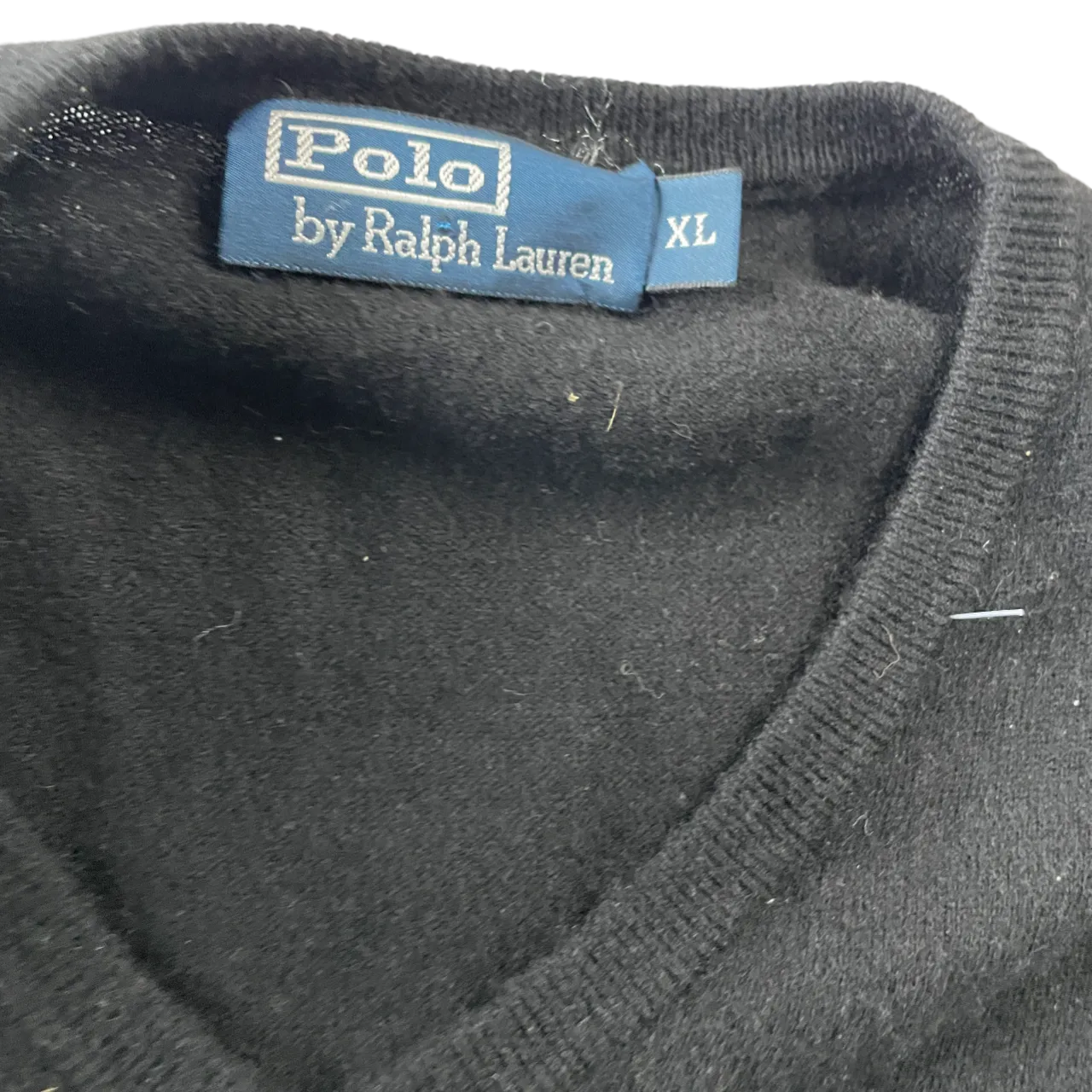 Polo Ralph Lauren Knitted Wool &nbsp;black Sweater Vest - EXTRA LARGE L26 W 21 SKU 5186